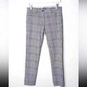 NWTO J. McLaughlin Size 12 Becca Houndtooth Ankle Pants White/Navy/Tan/Black